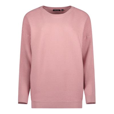 Strickpullover BLUE SEVEN "Oversized Pullover", Damen, Gr. 38, rosa (4090, rosa), 50% Viskose, 28% Polyester, 22% Polyamid, normal, Rundhals, Pullover Strickpullover