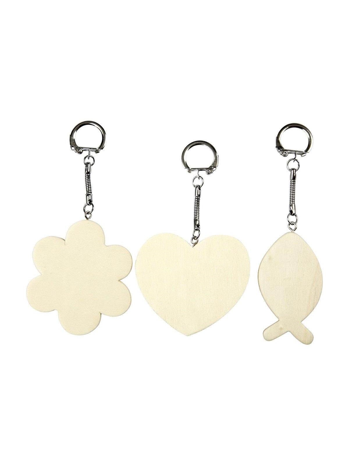 Creativ Company Decorate your Wooden Keychain 3pcs.