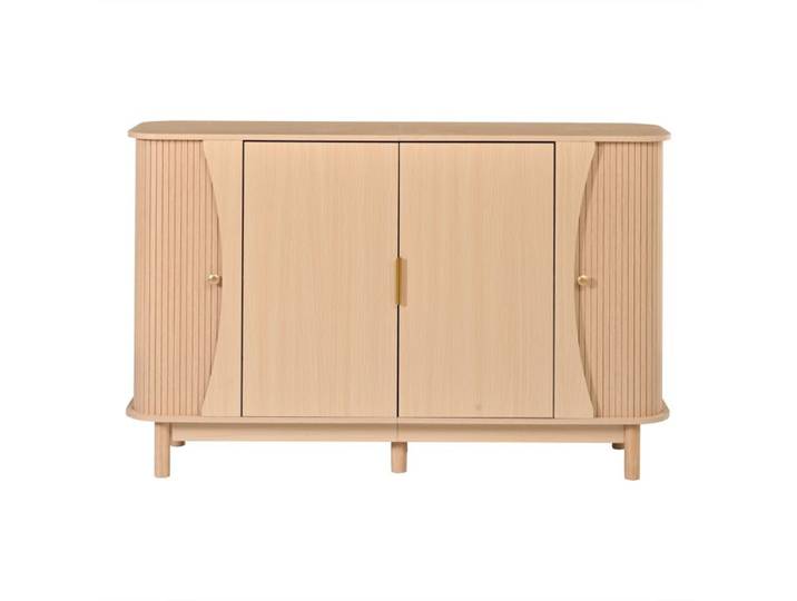 Buffet avec portes coulissantes-140x40x88cm-bords arrondis- rangement