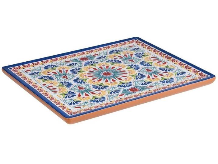 Servierplatte APS Arabesque , bunt (terrakotta), B:26,5cm H:2cm L:32,5cm, Melamin, Servierplatten, Servierplatte, Terrakotta-Optik, spülmaschinengeeignet