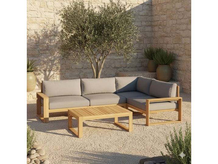 OUTLIV. Santa Cruz Ecklounge inkl. Loungetisch Akazie/Polyester