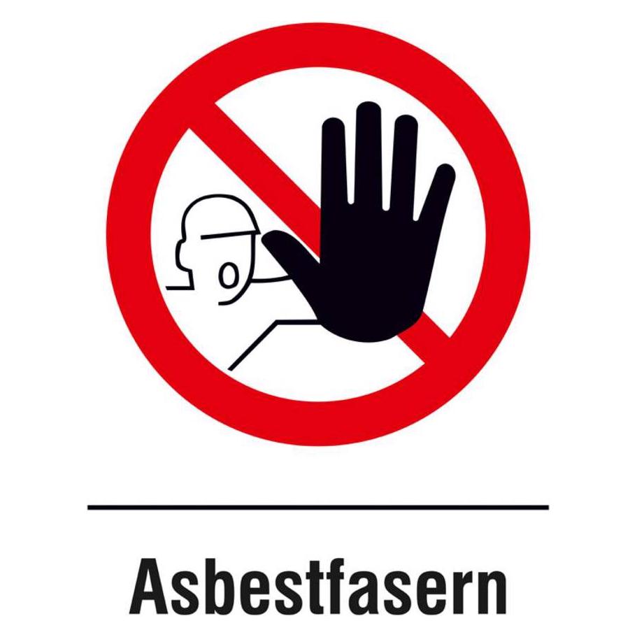 SafetyMarking VerbotsKombischild Zutritt für Unbefugte verboten Asbestfasern (43.3605)