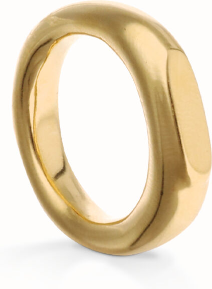 UNOde50 Anillo geométrico bañado en oro Dorado 12