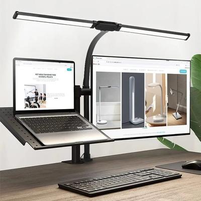 Inspire Select Double Single Head LED Clip Desk Lamp Dimmable Monitor Light, Eye Care Reading Lamp For Office Computer Table Work double Head White