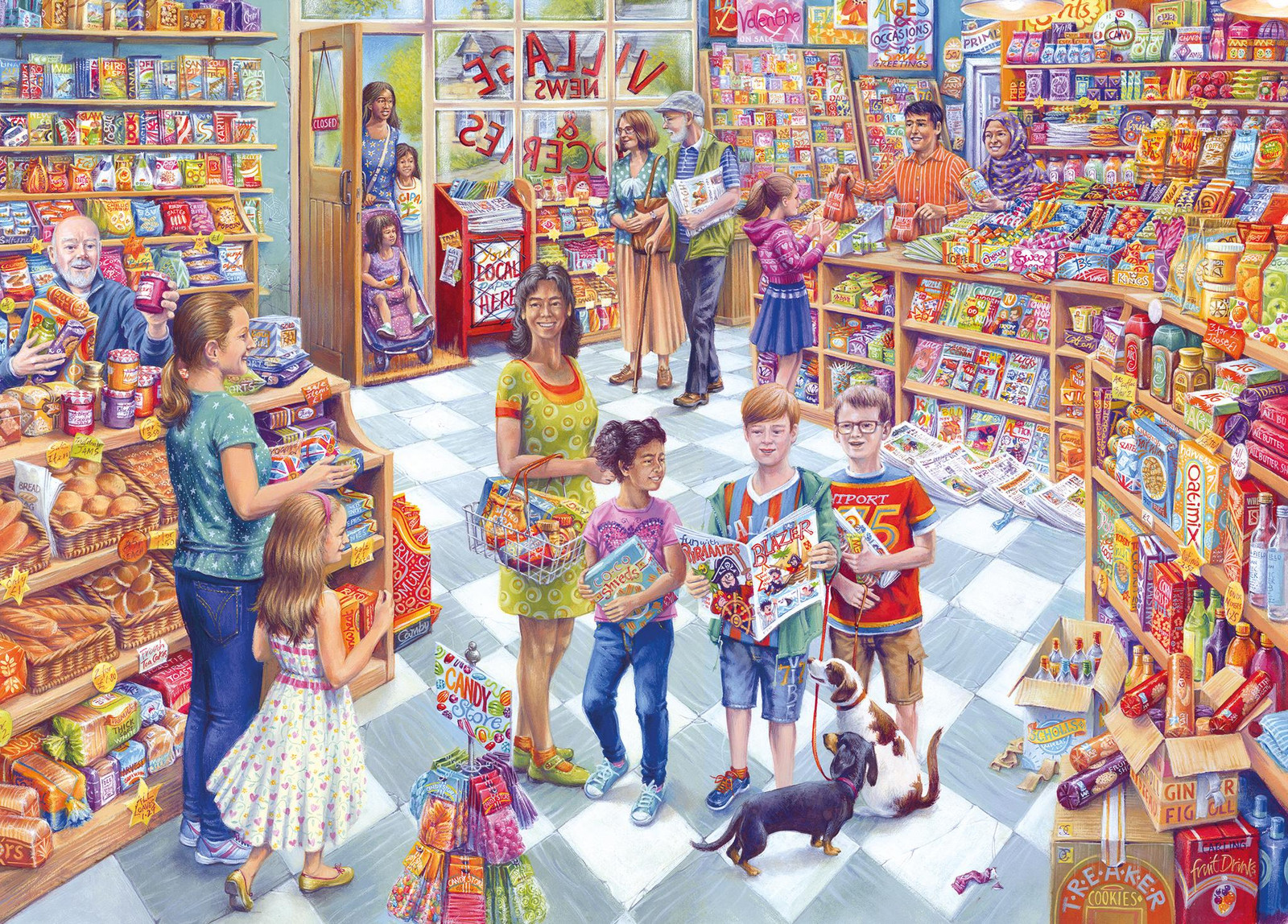 Gibsons Puzzel Village News, 1000 stukjes