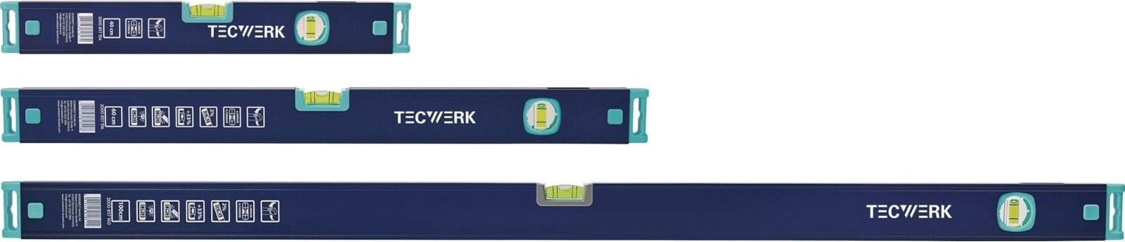 TECWERK Waterpasset, 3-delig