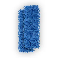 Bestlivings Ersatzbezug "Blau" für Bodenwischer ( 2er Pack ) - 40cm - Chenille Wischbezug, für alle gängigen Klapphalter - Bezug für alle Bodenarten
