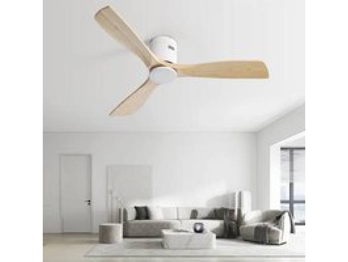 Ventilateur de Plafond Silencieux Réversible avec Télécommande 132 cm Mode Hiver-Été Minuterie pour Chambre Salon