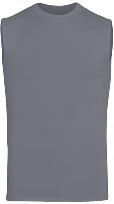 Augusta Sportswear 2602 Athletic Hyperform Compression Sleeveless Top in Graphite Grey size Medium   Polyester Blend
