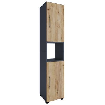 Holz Badmöbel Badschrank Hochschrank Flandu