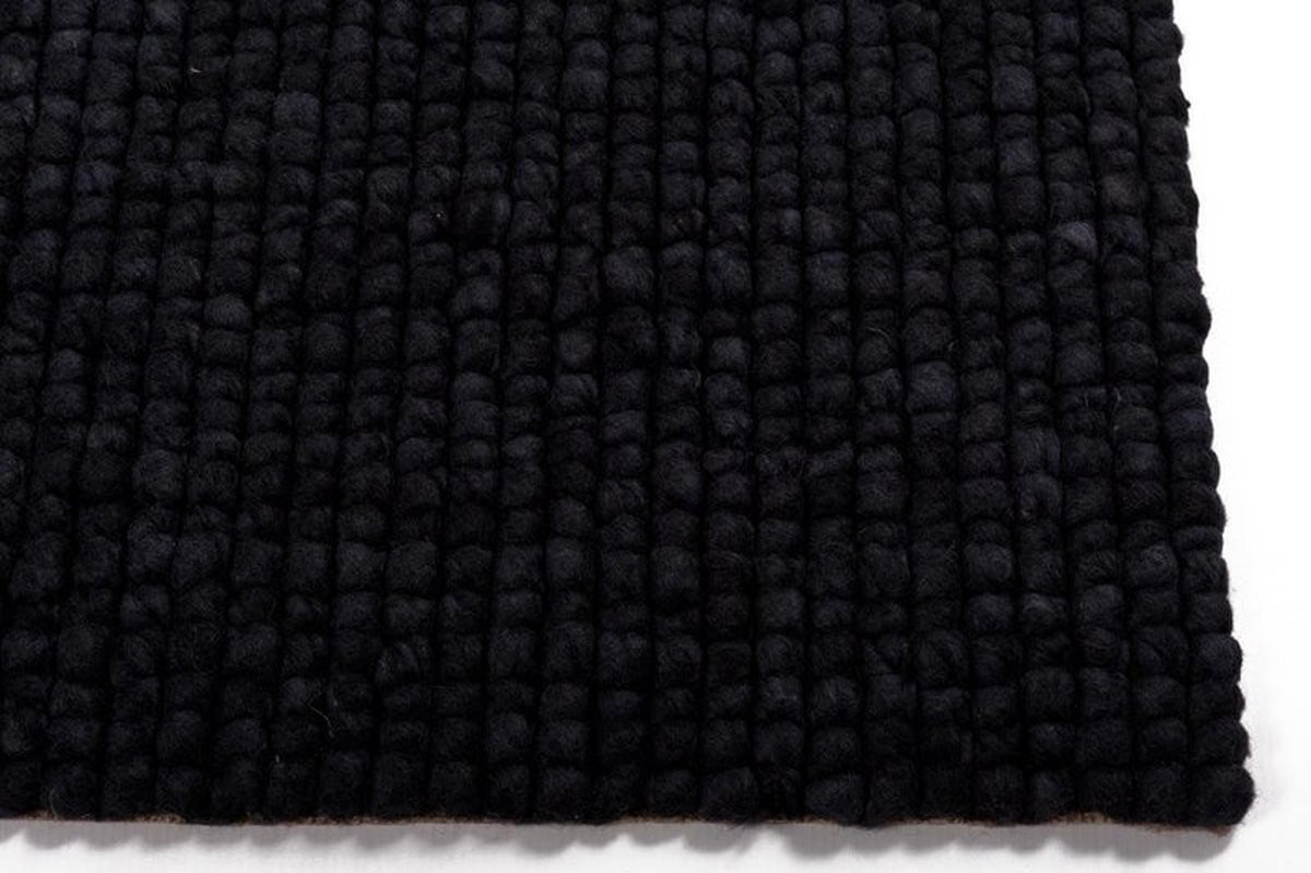 Barefoot Wollen Vloerkleed Zwart Rechthoekig 200 x 240 cm
