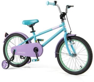 Costway Kids Bike with Adjustable Handlebar and Saddle Purple-18 Inches