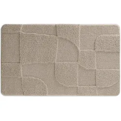 WECONhome Badteppich Davie seiden grau 55x65 cm