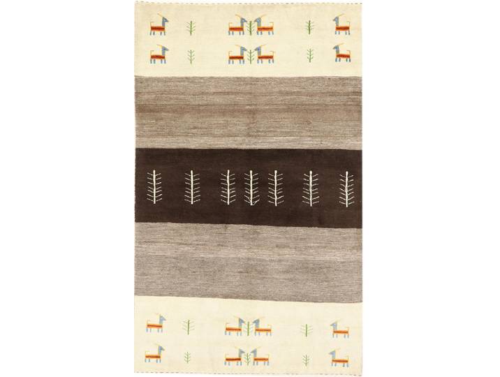 Perser Gabbeh Loribaft Atelier Teppich 135x220 Handgeknüpft Modern Orientteppich Perserteppich Wolle