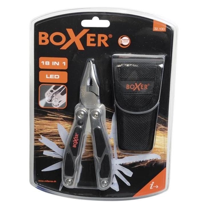 Boxer Multitool mit Licht und 18 Funktionen (18 Funktionen) (32100)