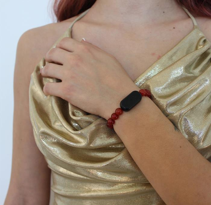 MYLUMI Bracciale Wellness Shamballa Corniola Piccolo-corniola Piccolo