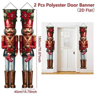 Uplift Treasures Christmas Nutcracker Door Banner Holiday Decoration b