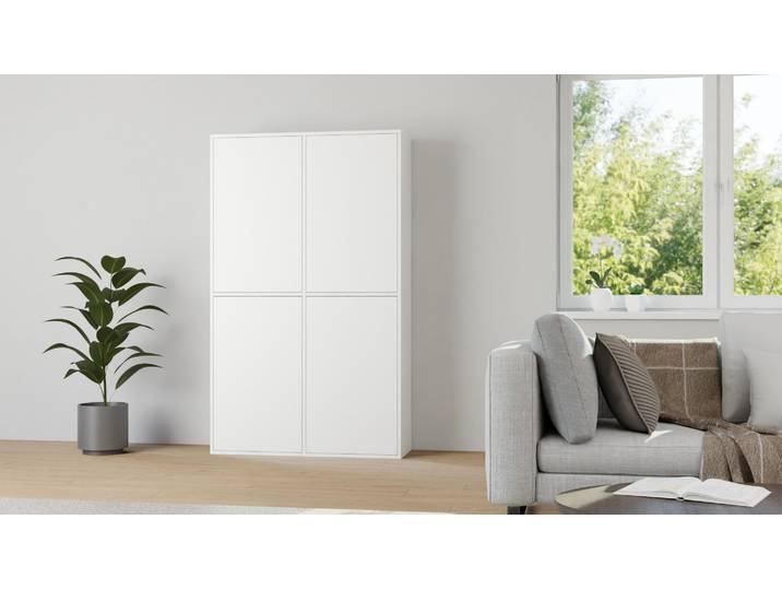 Haushaltsregal mit Türen nach Maß MDF Beschichtet MDF Weiß matt