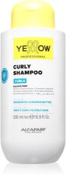 Yellow Professional Curls Curly Shampoo champô para cabelos ondulados e encaracolados 500 ml. Curls Curly Shampoo