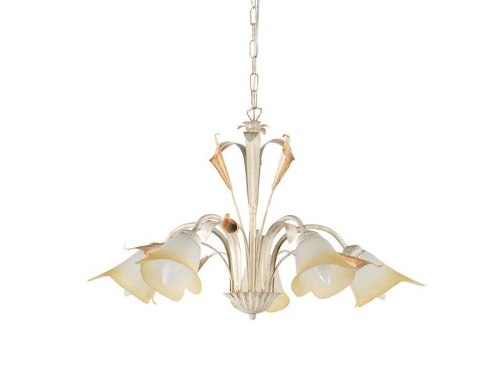 Kronleuchter Lucrezia Avorio Weiß max. 6 Watt
