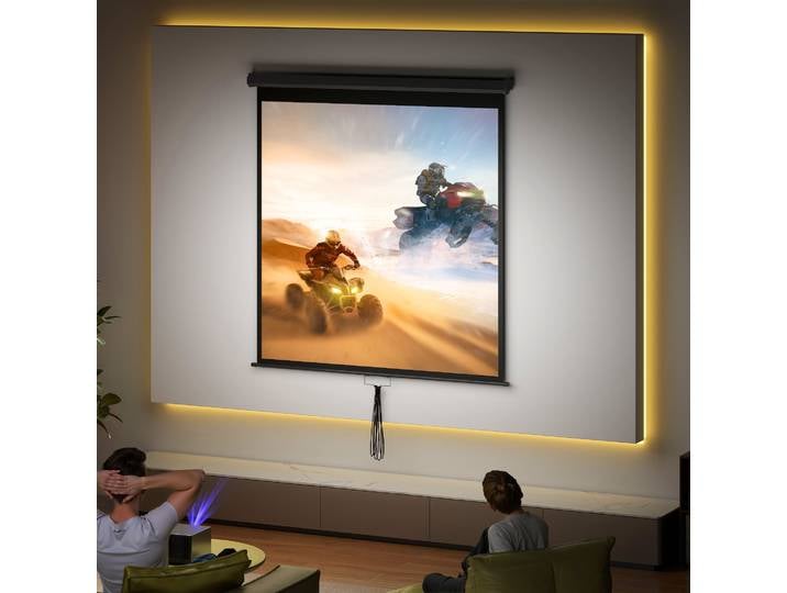 HOMCOM Écran Projection 85 4K HD 149x149cm Home Cinema