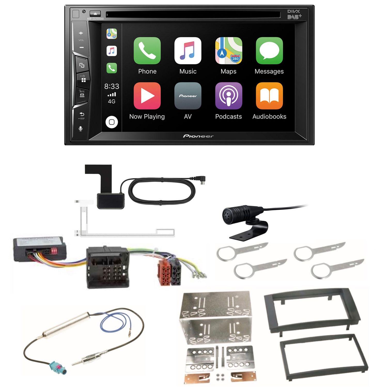 Pioneer AVH-Z3200DAB Bluetooth Autoradio USB MP3 DAB+ Einbauset für Touareg 7L