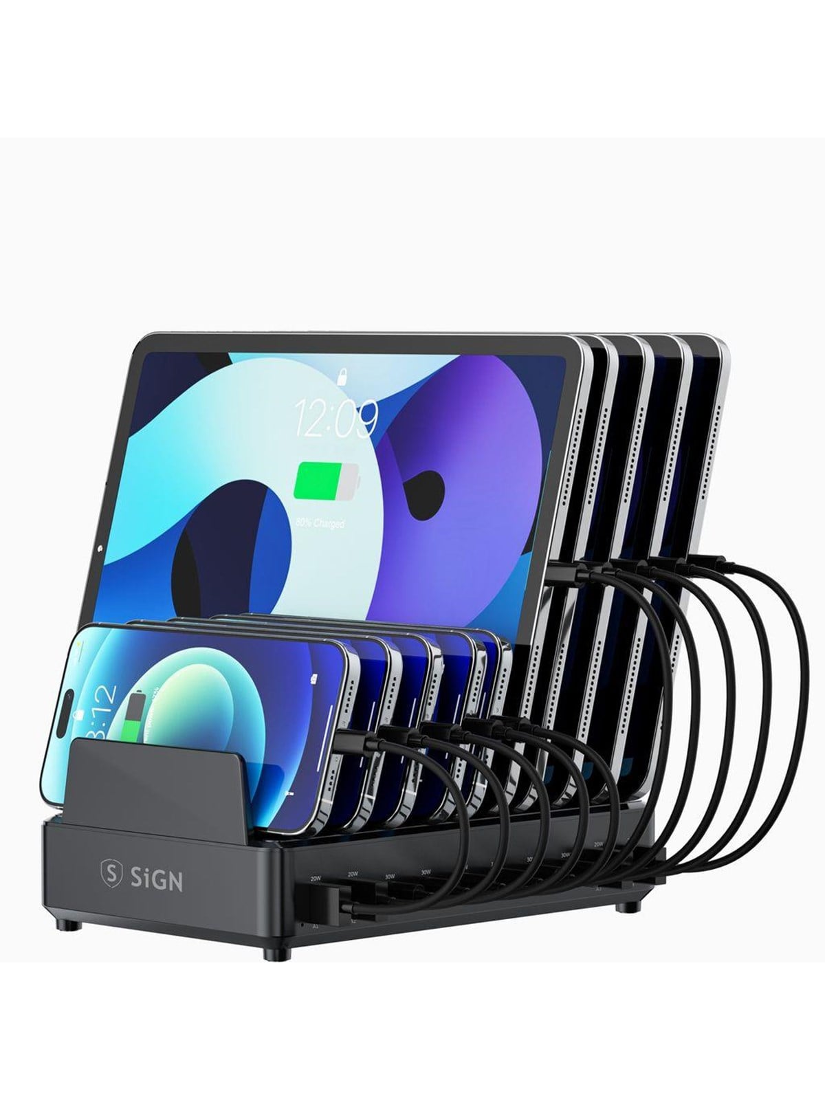 SiGN 10-Port Charging Station - 240W - Black