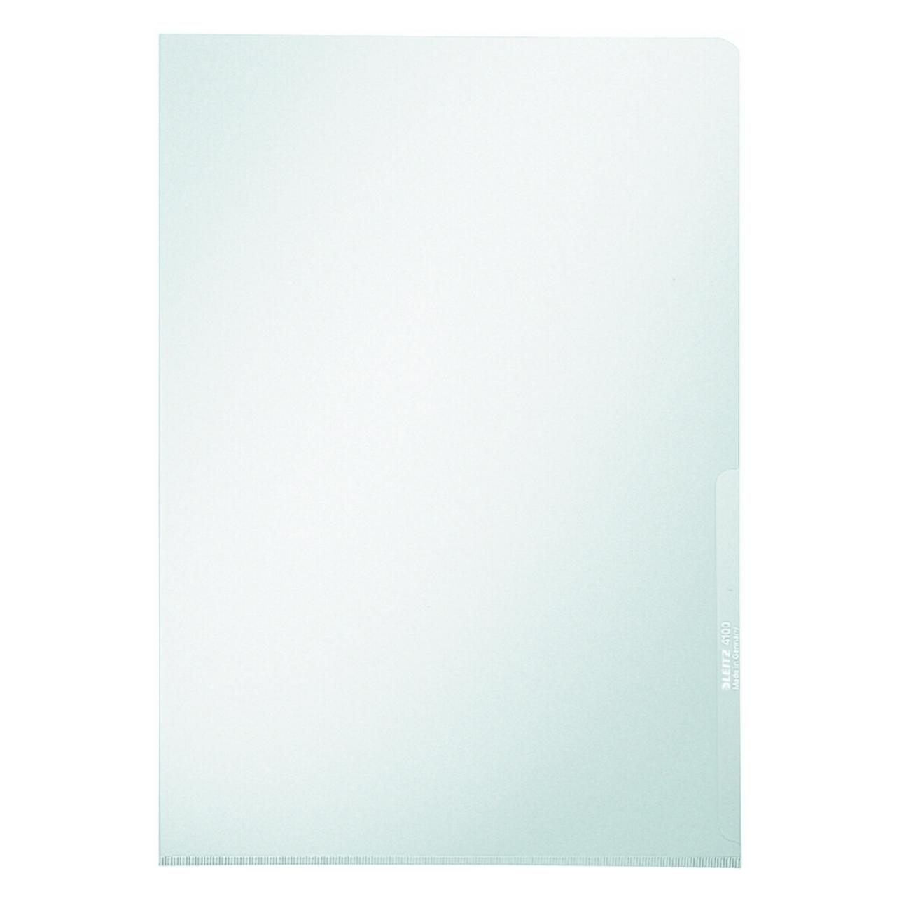 Leitz Sichthülle Premium, A5, PVC, genarbt, 0,15 mm oben und seitlich offen, dokumentenecht, Hartfolie (A5) (4105-00-00)