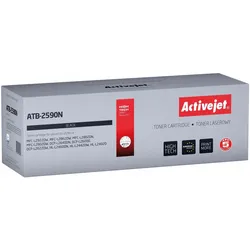 Activejet, Toner, ATB-2590N Toner für Brother Drucker Ersatz Brother TN2590 Supreme 1200 Seiten schwarz) (BK)