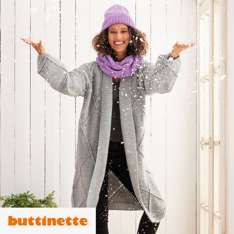 Strickanleitung – Maxi-Jacke aus Woll Butt Heidi