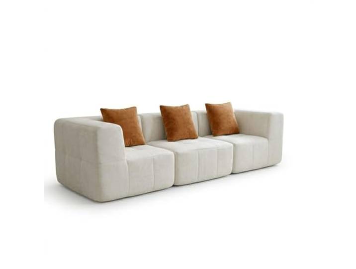 Coco Living Eden Single 3-zits gecomprimeerde binnenbank (wit oranje)