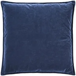 IB Laursen Kissenbezug Velour quadratisch, 52 x 52 cm, indigo