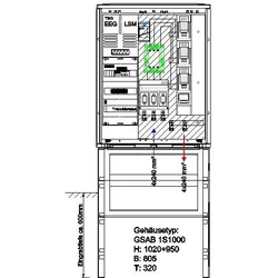 GSAB Elektrotechnik NA-Schutzschrank 1S1000AR110kWLSL2