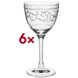 Rona Cocktailglas Nick & Nora 04DOTS Classic Cocktails 160 ml ungeeicht 6 Stück transparent, 15 cm