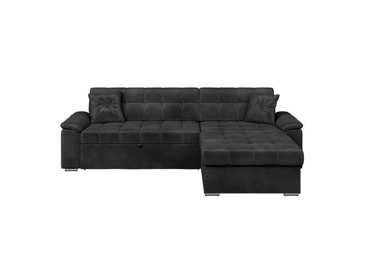 Ecksofa mit Bettkasten Bali schwarz, 257x167 cm
