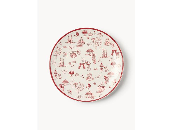 Assiettes de Noël design Clarette par Agathe Marty, 4 pièces