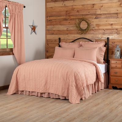 VHC Brands Sawyer Mill Ticking Stripe Quilted Coverlet