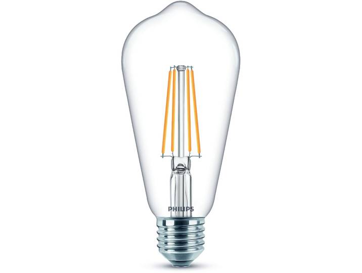 Leuchtmittel Philips Glas E27 7 W - Farbe: Transparent - LED - Lichtfarbe: Extra warmweiss - Leuchtmittel- LED Leuchtmittel