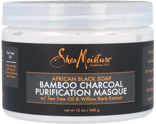 Shea Moisture African Black Soap Bamboo Charcoal Máscara 340g