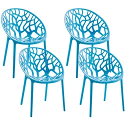 CLP 4er Set Stuhl Hope   Farbe: blau