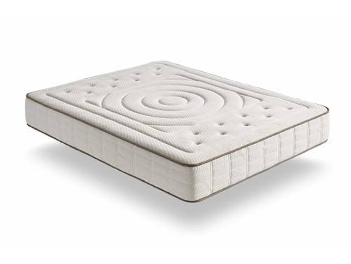 Moonia Cashmere Premier Matratze Natürliche Kaschmirfaser und Supersoft Schaum 9 Ruhezonen Pression Care System Ergonomisches Design mit hypoallergenen ökologischen Fasern 135X190