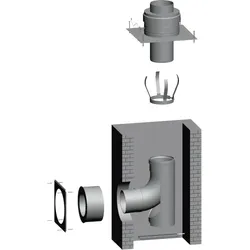 Wolf Schachtbausatz DN200 DN200 im Schacht, Abdeckung Edelstahl