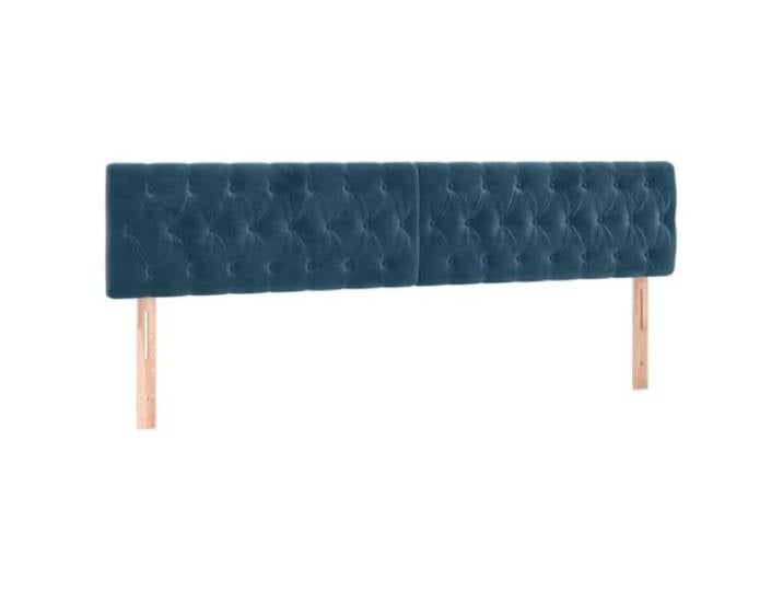 vidaXL LED Kopfteil Dunkelblau 180x7x78/88 cm Samt
