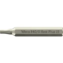 Wera 840/0 Micro Bits Hex-Plus für Innensechskantschrauben, 1,5 x 30 mm - 05058110001