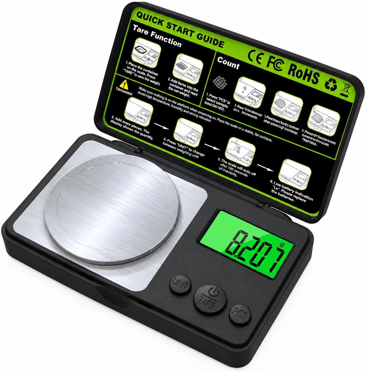 INF CX-555A Schmuckwaage 100g/0.001g - Hochpräzise Taschenwaage