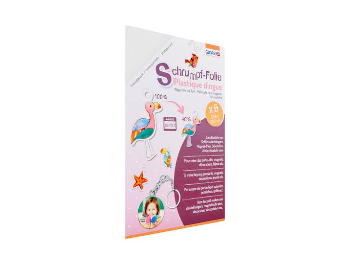 Glorex Schrumpffolie A4 Transparent 5 Bogen