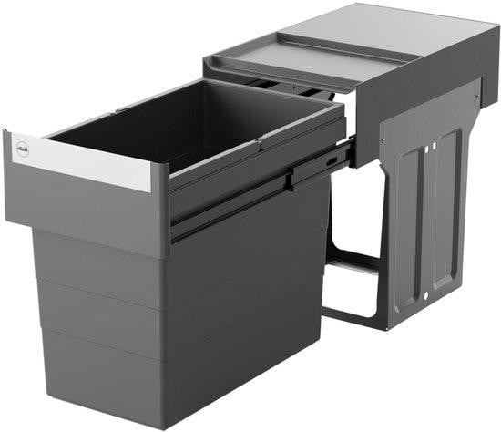 Hailo Afvalscheider Keuken - Inbouw Prullenbak - 28 Liter - Antraciet