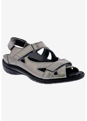 Extra Wide Width Women's Drew Lagoon Sandals by Drew in Pewter (Size 7 WW)