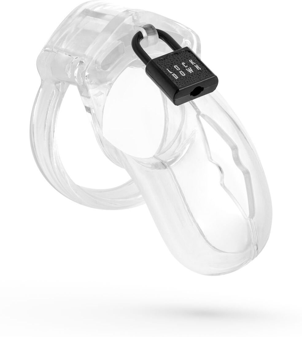 Cage de chasteté Lockdown transparente - Petite