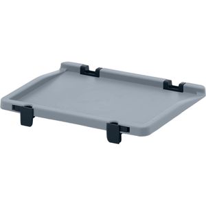 AUER Eurobox-Deckel SD 32, grau, Scharnierdeckel aus Kunststoff, für Eurobox 30 x 20cm